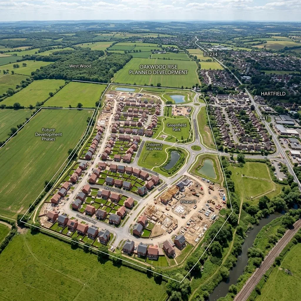 Development land planning potential housing estate