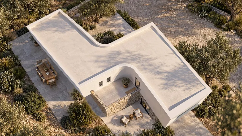 Architectural visualisation of the proposed residence from above