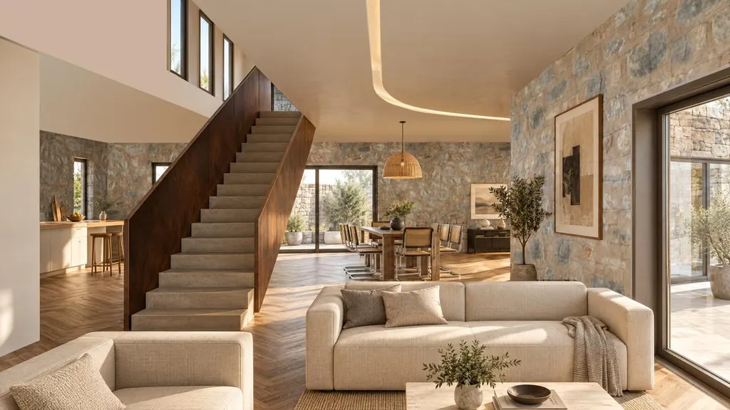 Architectural visualisation of the proposed residence interior