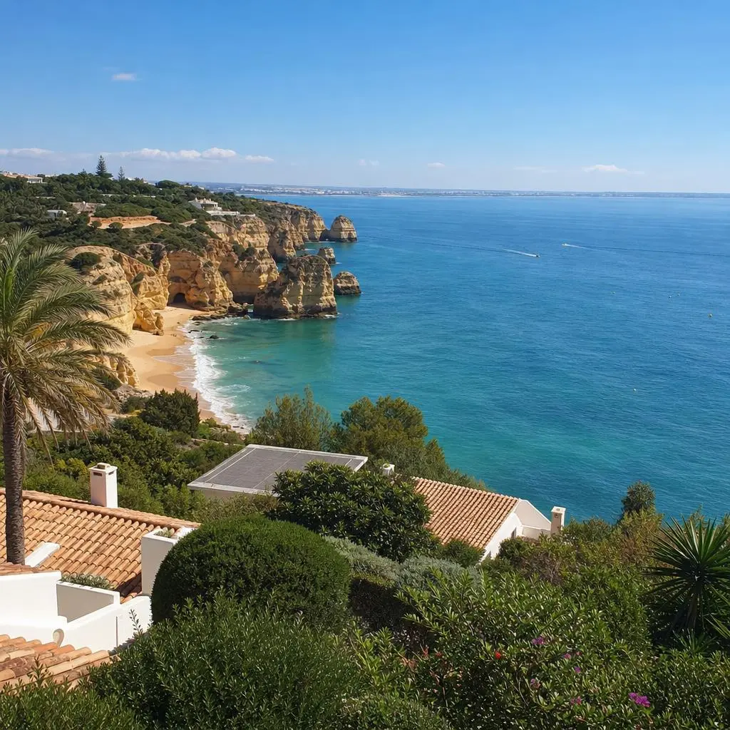 Lagos Algarve landscape and town surroundings