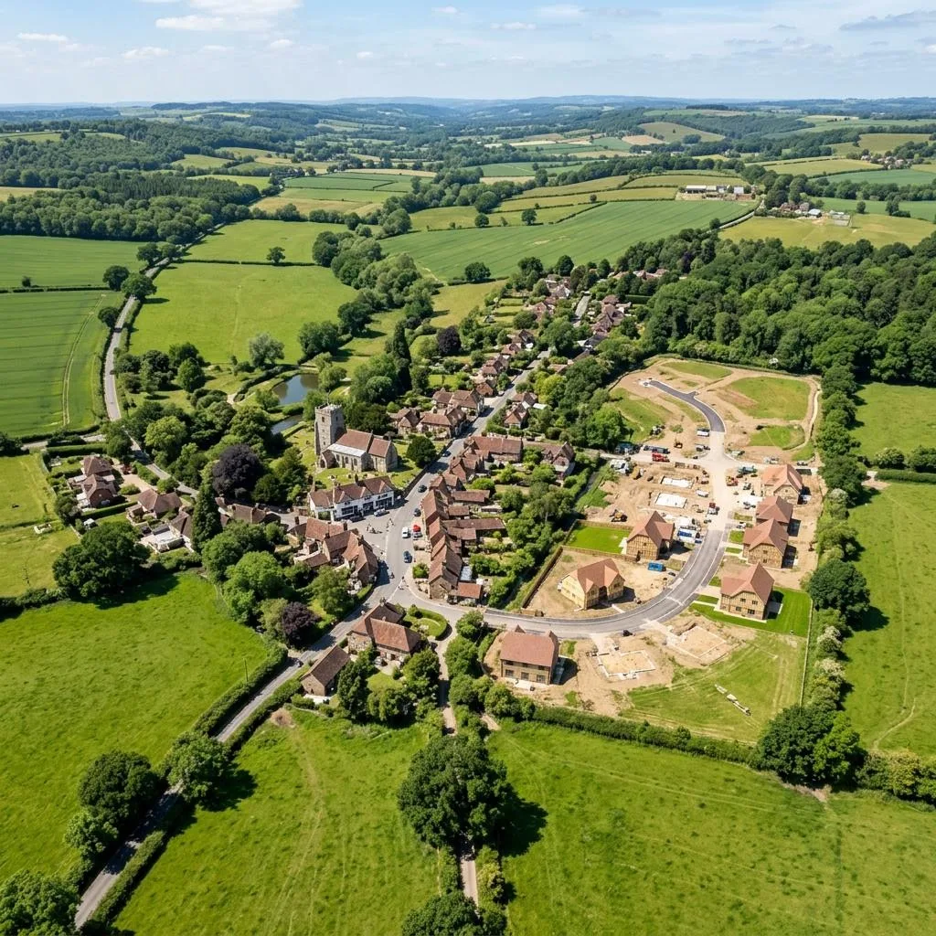 Land survey undeveloped plot England residential development